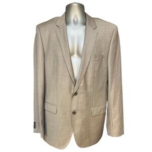 Hugo Boss Light Brown Wool Sports Coat Blazer Size 42L